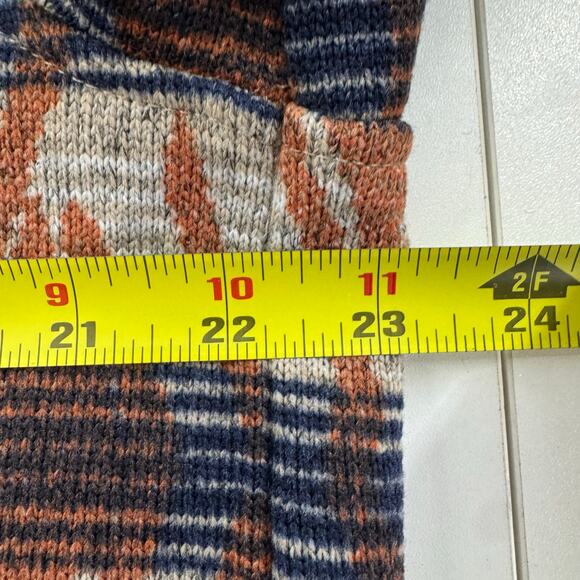 LL Bean Men’s Large Pullover Better Sweater Fleece 1/4 Snap Collar Aztec - Picture 5 of 6